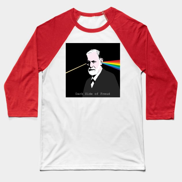 Dark Side of Freud Baseball T-Shirt by candhdesigns